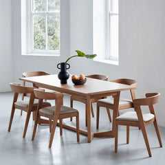 Modern 4-Seater Round Dark Walnut Dining Table Set with Forest Green Curved Accent Chairs