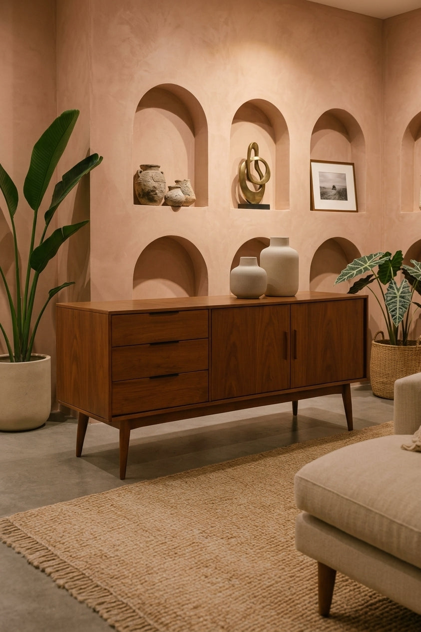 Walnut Mid-Century Sideboard